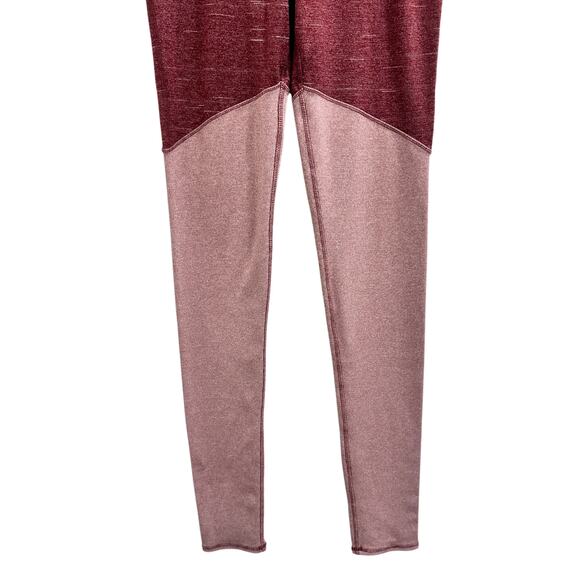 FP‎ Movement Heathered Wine Ribbed Pink Colorblock Evolution Leggings Sz Medium - Picture 5 of 10